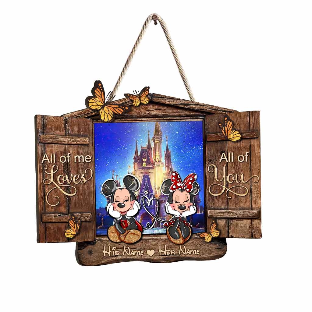 Personalized All Of Me Loves All Of You Wood Sign Gift for Couple Wood Sign GradoCreations