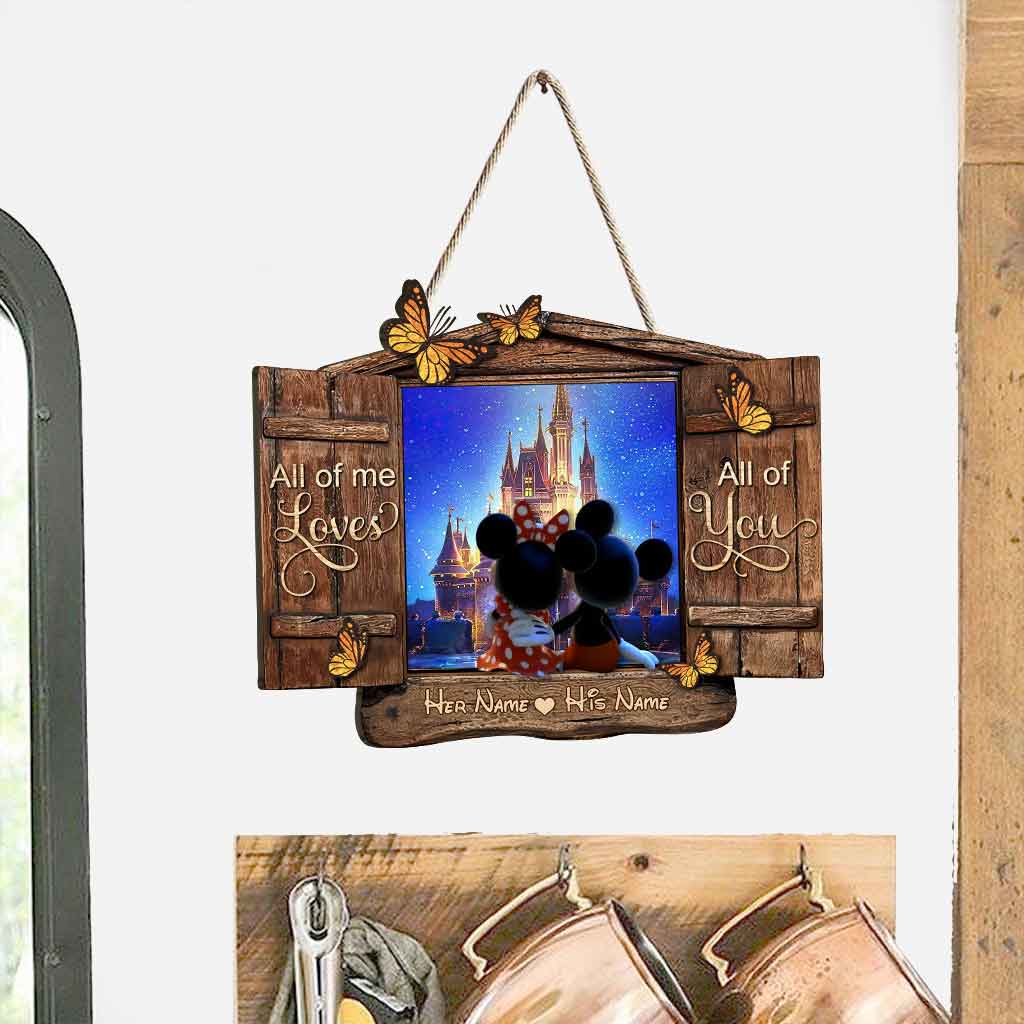 Personalized All Of Me Loves All Of You Wood Sign Gift for Couple Wood Sign GradoCreations