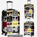 Personalized Mickey Mouse Luggage Cover with Custom Names for Travel Lovers Luggage Cover GradoCreations