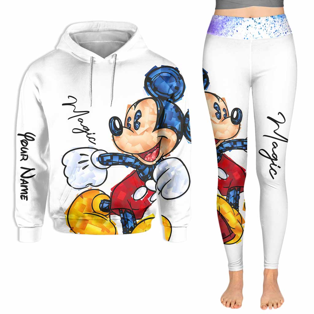 Personalized Hoodie and Leggings Set with Magic Mouse Design for Kids Hoodie & Leggings GradoCreations