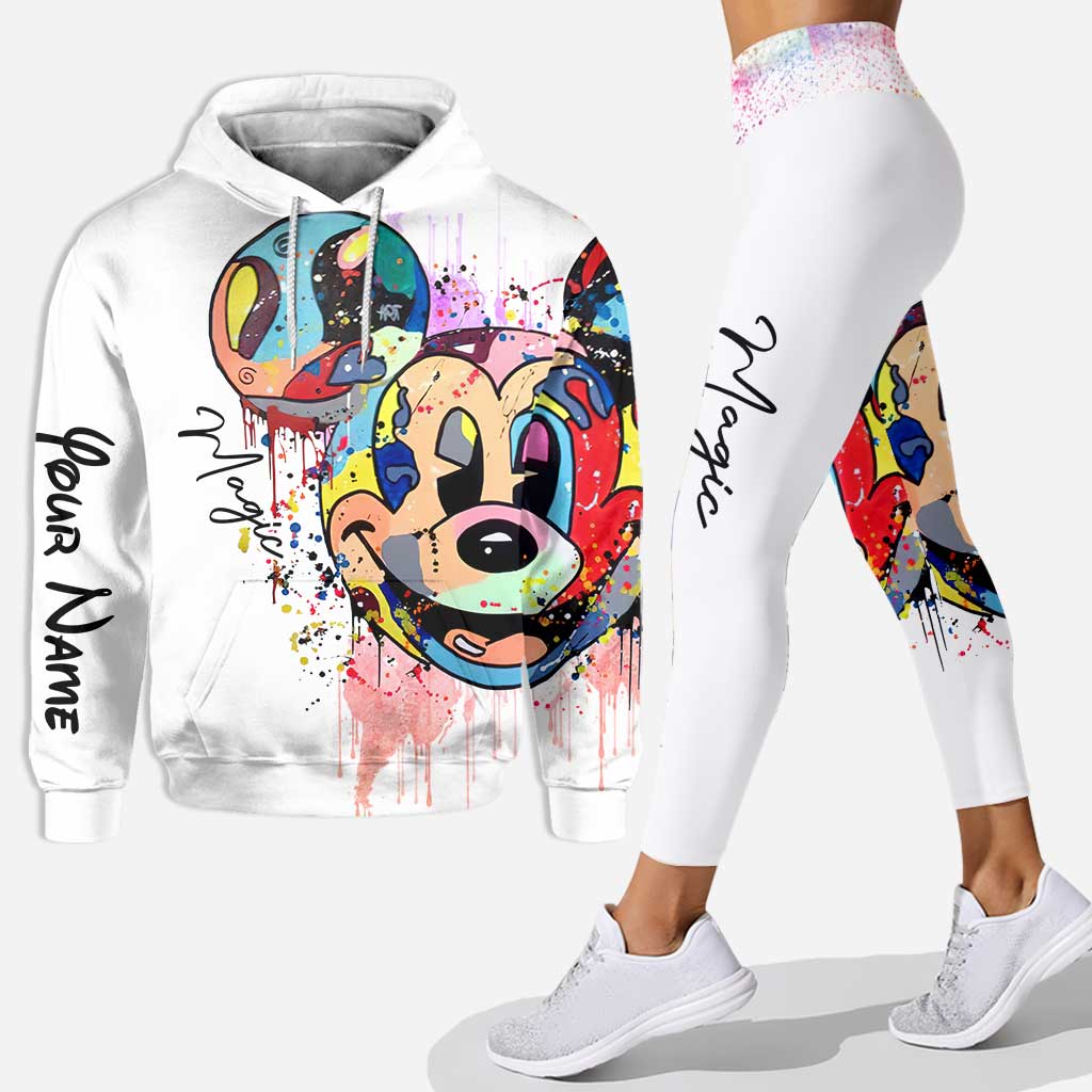 Personalized Mickey Mouse Hoodie and Leggings Set for Kids Hoodie & Leggings GradoCreations