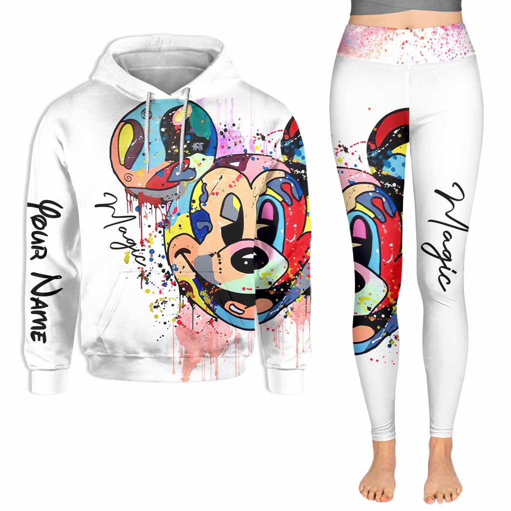 Personalized Mickey Mouse Hoodie and Leggings Set for Kids Hoodie & Leggings GradoCreations