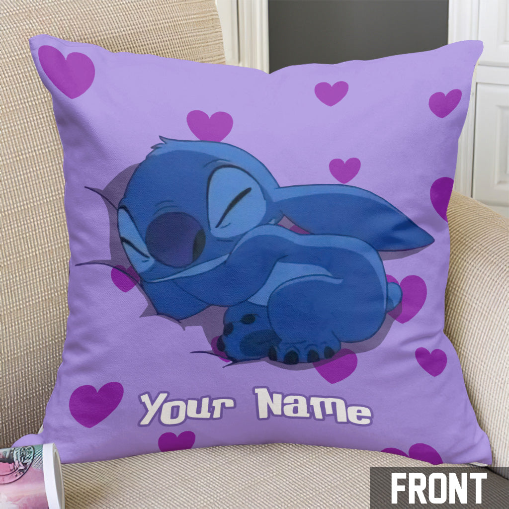 Personalized Ohana Throw Pillow with Custom Name Gift for Kids Throw Pillow GradoCreations