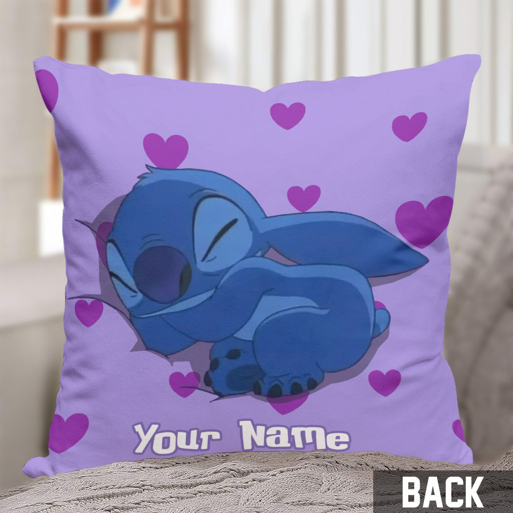 Personalized Ohana Throw Pillow with Custom Name Gift for Kids Throw Pillow GradoCreations
