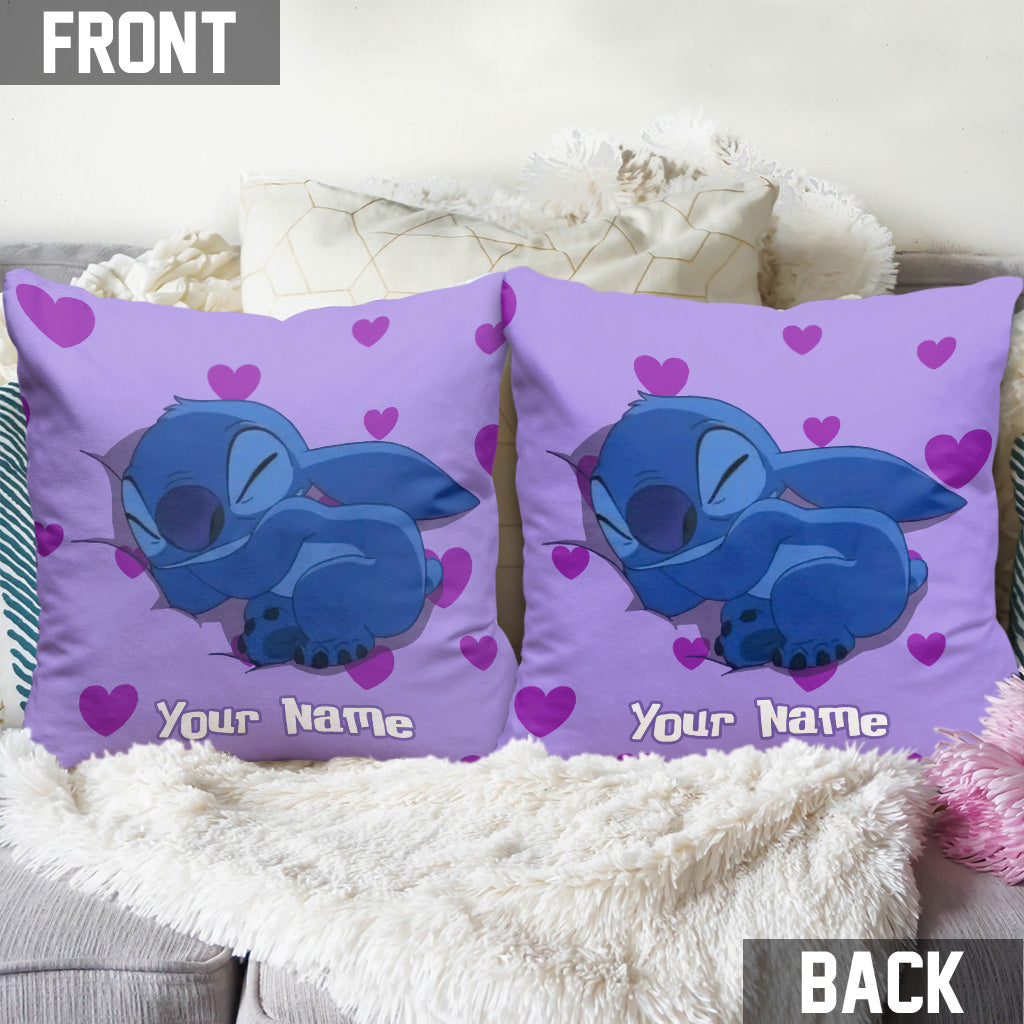 Personalized Ohana Throw Pillow with Custom Name Gift for Kids Throw Pillow GradoCreations
