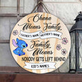Personalized Round Wood Sign Ohana Means Family Decor Gift Round Wood Sign GradoCreations