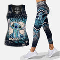 Personalized Ohana Hollow Tank Top & Leggings Set for Women Hollow Tank & Leggings GradoCreations