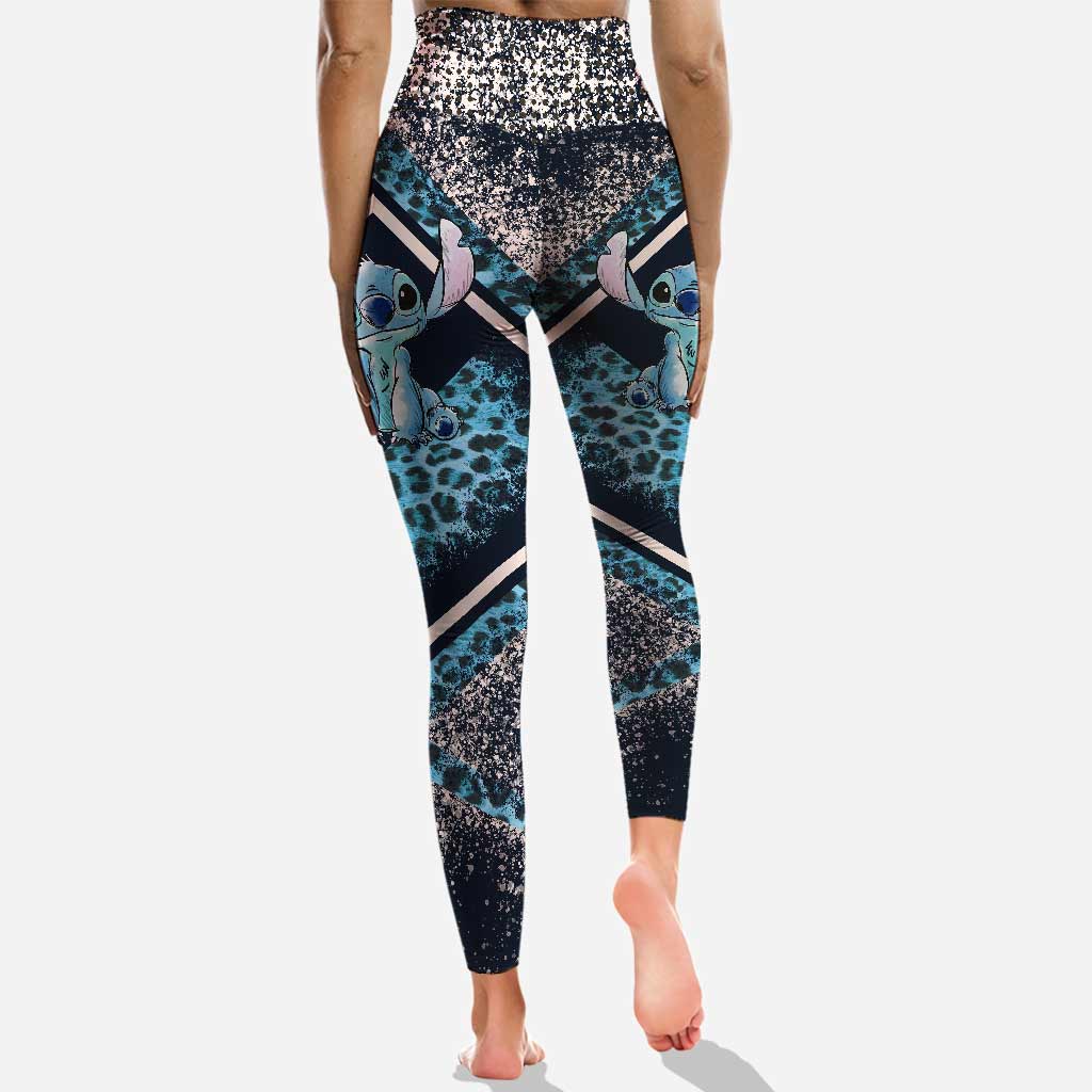 Personalized Ohana Hollow Tank Top & Leggings Set for Women Hollow Tank & Leggings GradoCreations