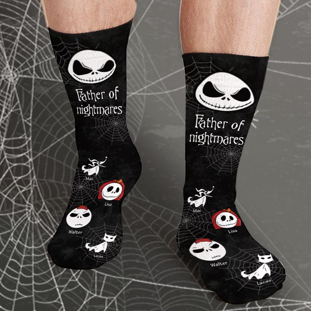 Personalized Father of Nightmares Socks Custom Name Gift for Dad Socks GradoCreations