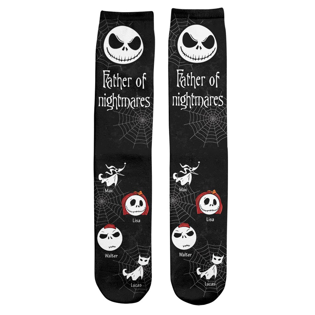 Personalized Father of Nightmares Socks Custom Name Gift for Dad Socks GradoCreations