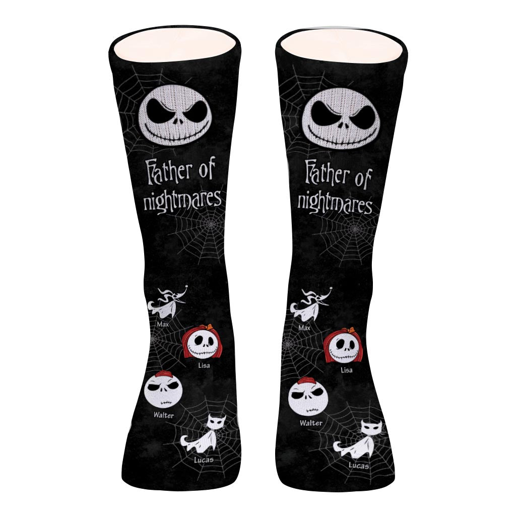 Personalized Father of Nightmares Socks Custom Name Gift for Dad Socks GradoCreations
