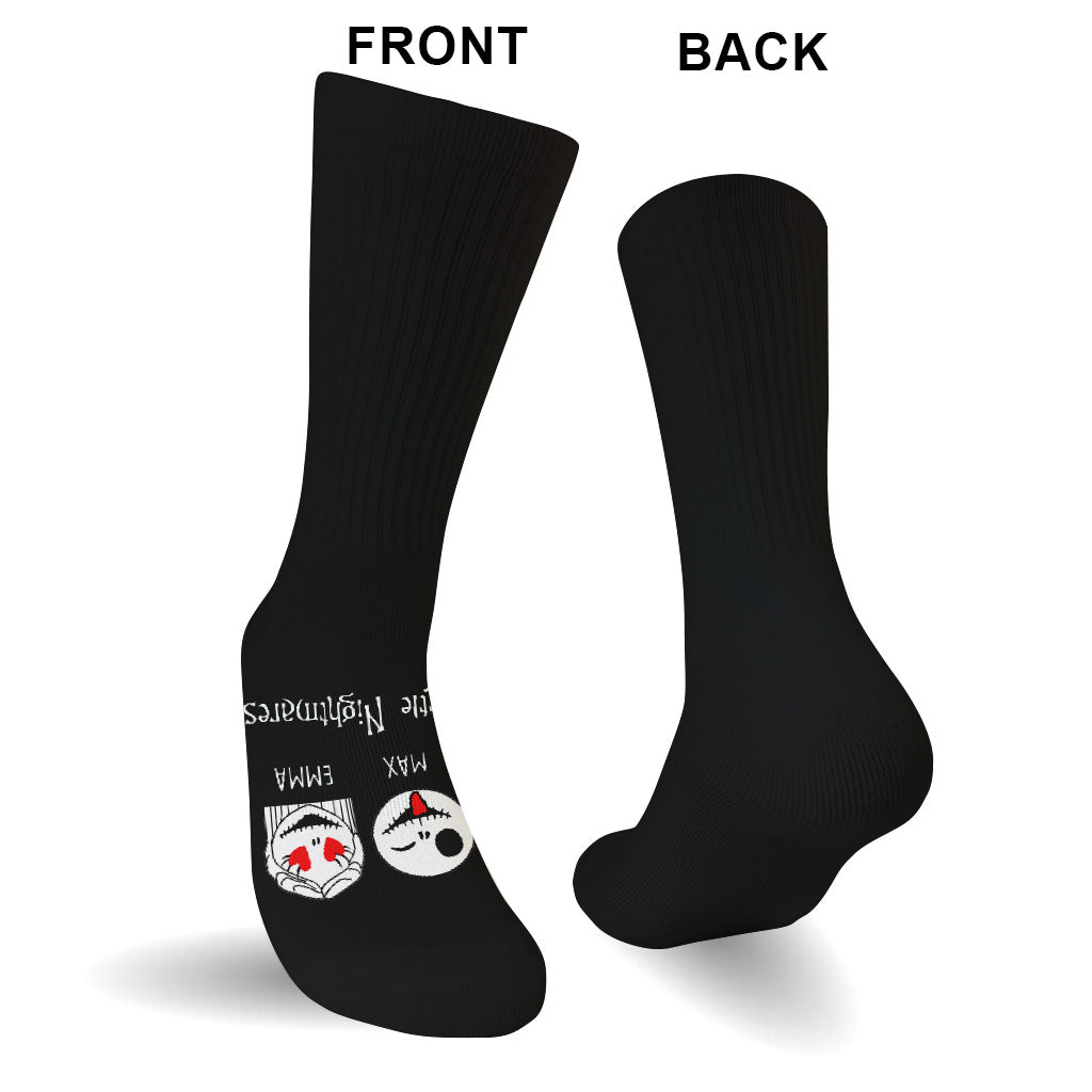 Personalized Nightmare Socks Gift for Dad | Father's Day Custom Socks Socks GradoCreations