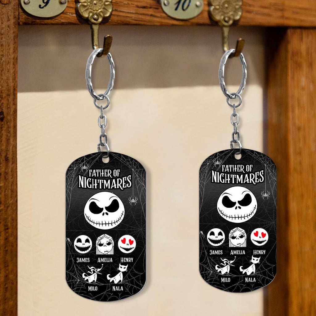 Personalized Father Of Nightmares Stainless Steel Keychain Gift for Dad Stainless Steel Keychain GradoCreations
