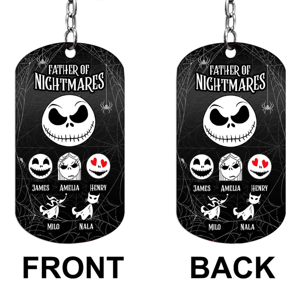 Personalized Father Of Nightmares Stainless Steel Keychain Gift for Dad Stainless Steel Keychain GradoCreations