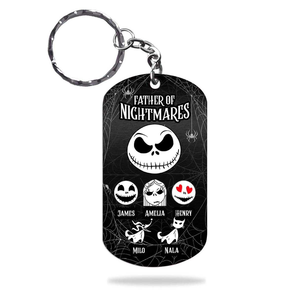 Personalized Father Of Nightmares Stainless Steel Keychain Gift for Dad Stainless Steel Keychain GradoCreations