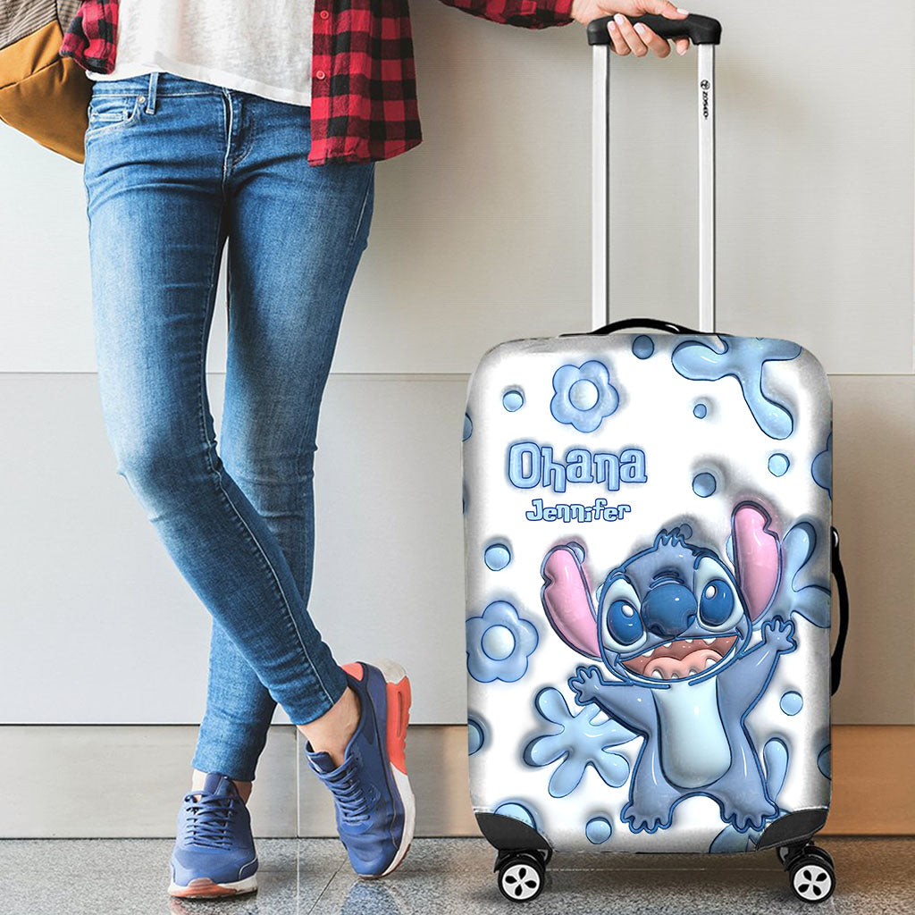 Personalized Ohana Luggage Cover Custom Name Travel Gift Luggage Cover GradoCreations