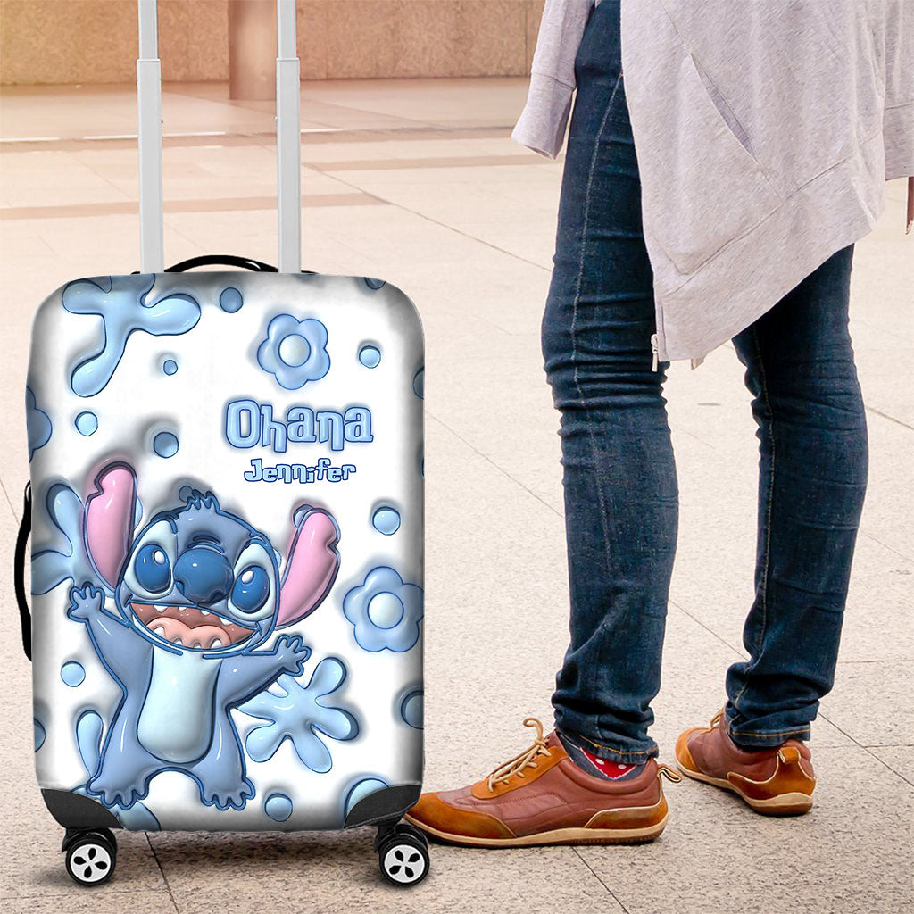 Personalized Ohana Luggage Cover Custom Name Travel Gift Luggage Cover GradoCreations