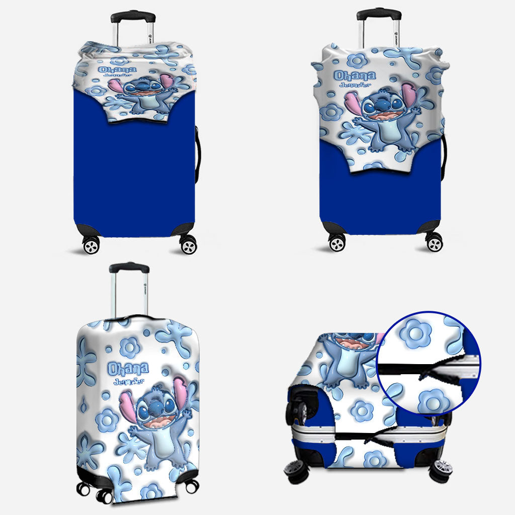 Personalized Ohana Luggage Cover Custom Name Travel Gift Luggage Cover GradoCreations