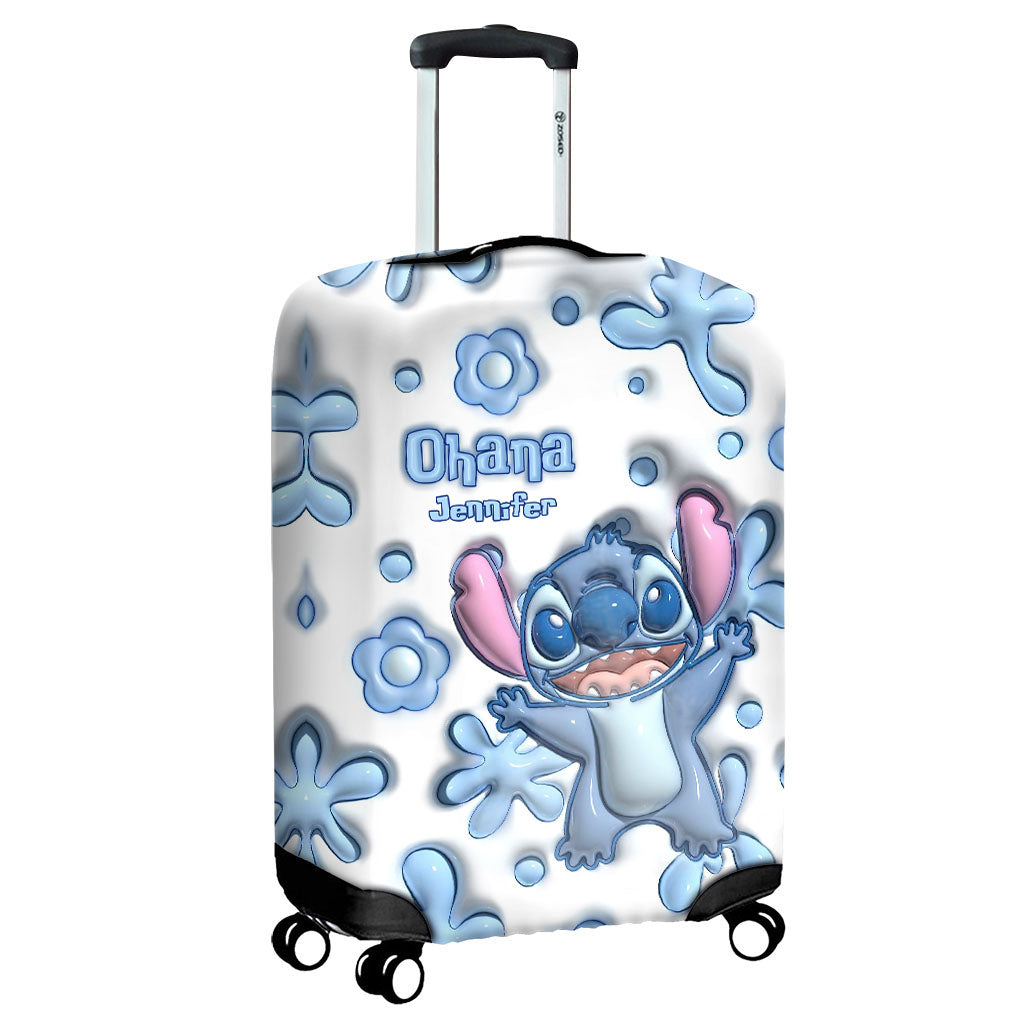 Personalized Ohana Luggage Cover Custom Name Travel Gift Luggage Cover GradoCreations