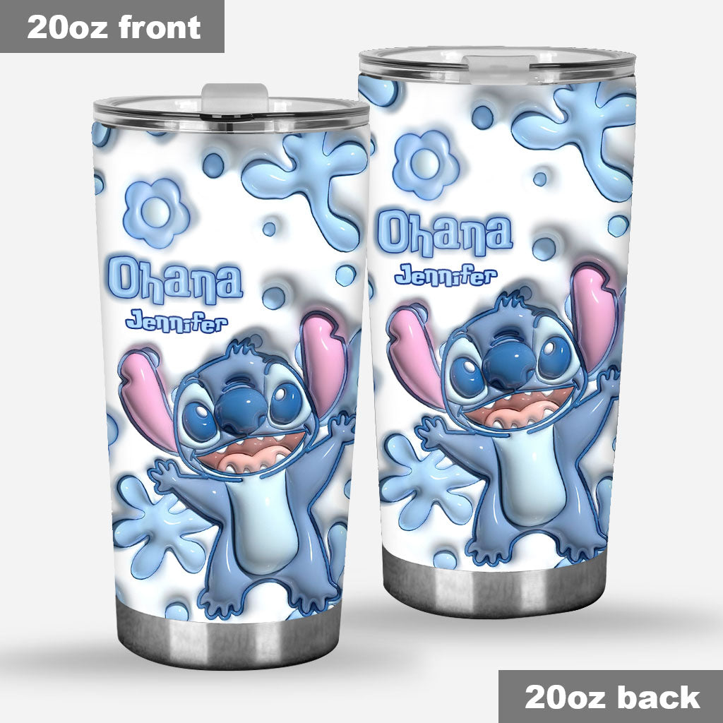 Personalized Ohana Tumbler - Custom 3D Drinkware for Family Tumbler GradoCreations