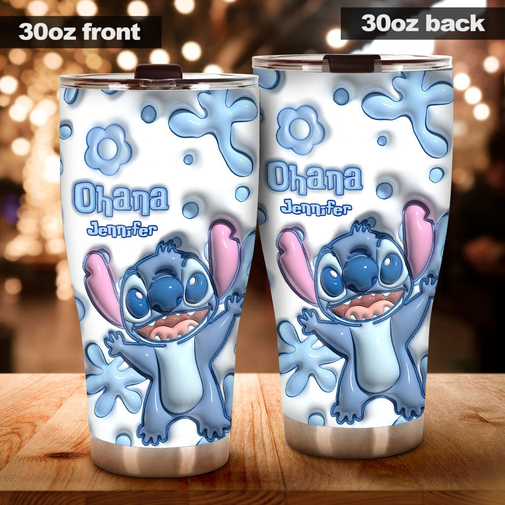Personalized Ohana Tumbler - Custom 3D Drinkware for Family Tumbler GradoCreations