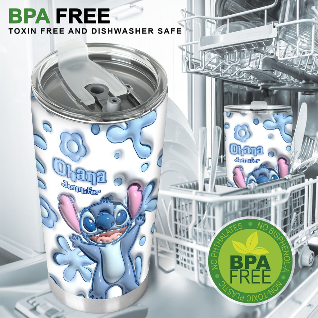 Personalized Ohana Tumbler - Custom 3D Drinkware for Family Tumbler GradoCreations