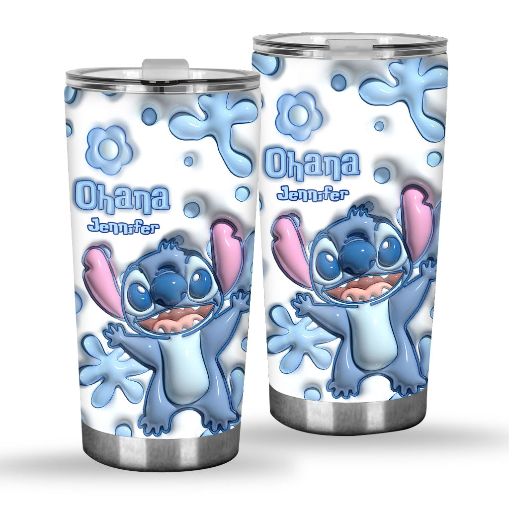 Personalized Ohana Tumbler - Custom 3D Drinkware for Family Tumbler GradoCreations