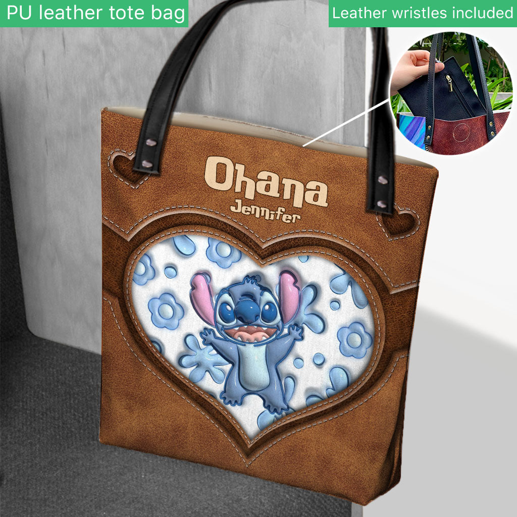 Personalized Ohana Tote Bag Custom Name Gift for Mom Tote Bag GradoCreations
