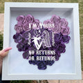Personalized Heart-Shaped Flower Shadow Box Custom Art Gift Flower Shadow Box GradoCreations