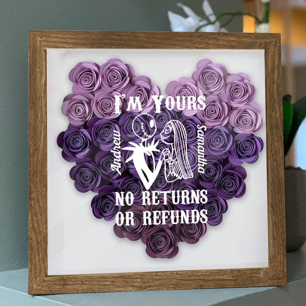 Personalized Heart-Shaped Flower Shadow Box Custom Art Gift Flower Shadow Box GradoCreations