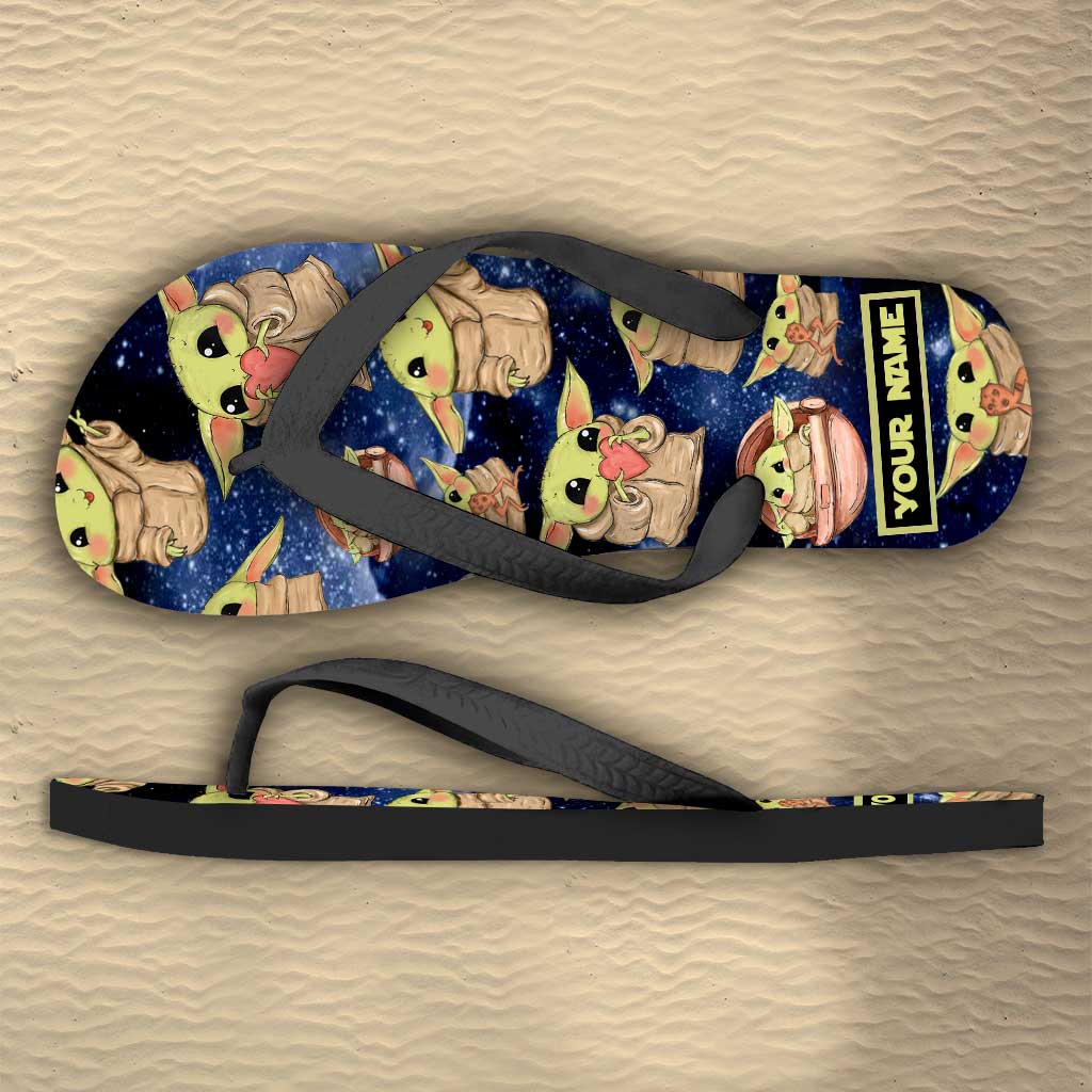 Personalized Cute Flip Flops Custom Name Gift for Kids Flip Flops GradoCreations