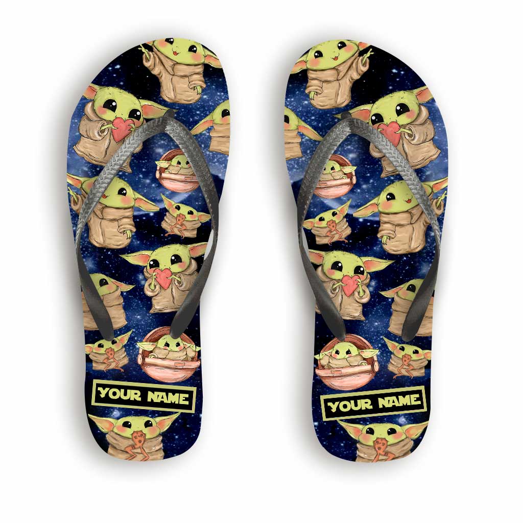 Personalized Cute Flip Flops Custom Name Gift for Kids Flip Flops GradoCreations