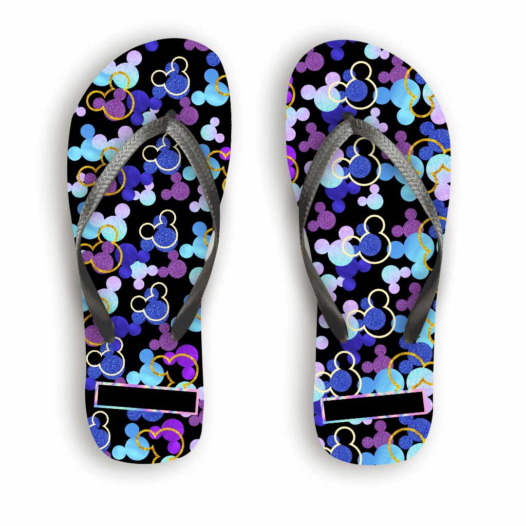 Personalized Mouse Ears Flip Flops Custom Name Gift for Summer Flip Flops GradoCreations