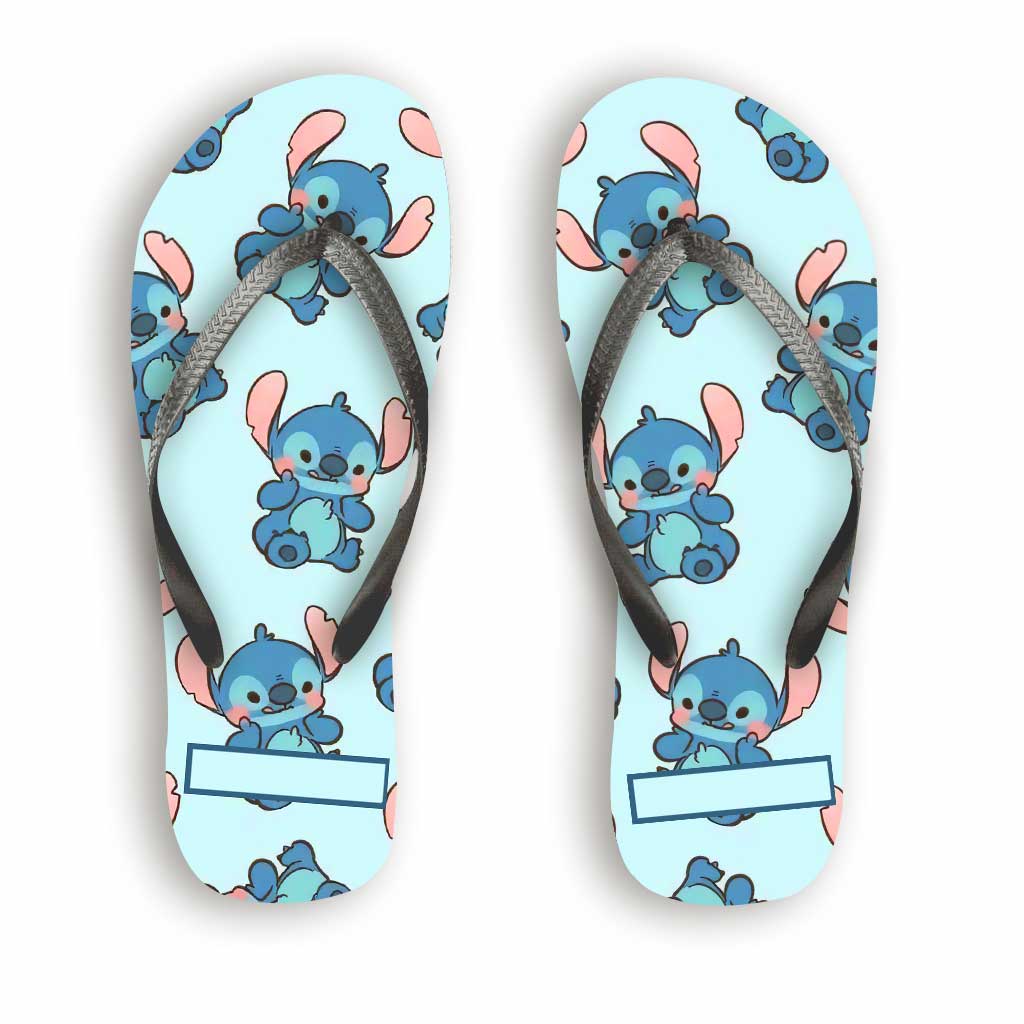 Personalized Ohana Flip Flops Custom Name Summer Gift for Kids Flip Flops GradoCreations