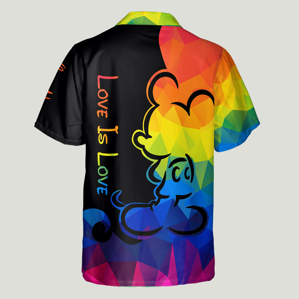 Personalized Love Is Love Hawaiian Shirt Custom Name LGBT Gift Hawaiian Shirt GradoCreations