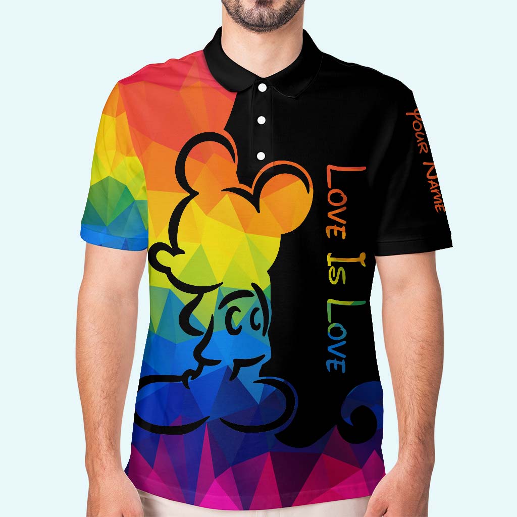 Personalized LGBT Support Polo Shirt Custom Name Gift Polo Shirt GradoCreations