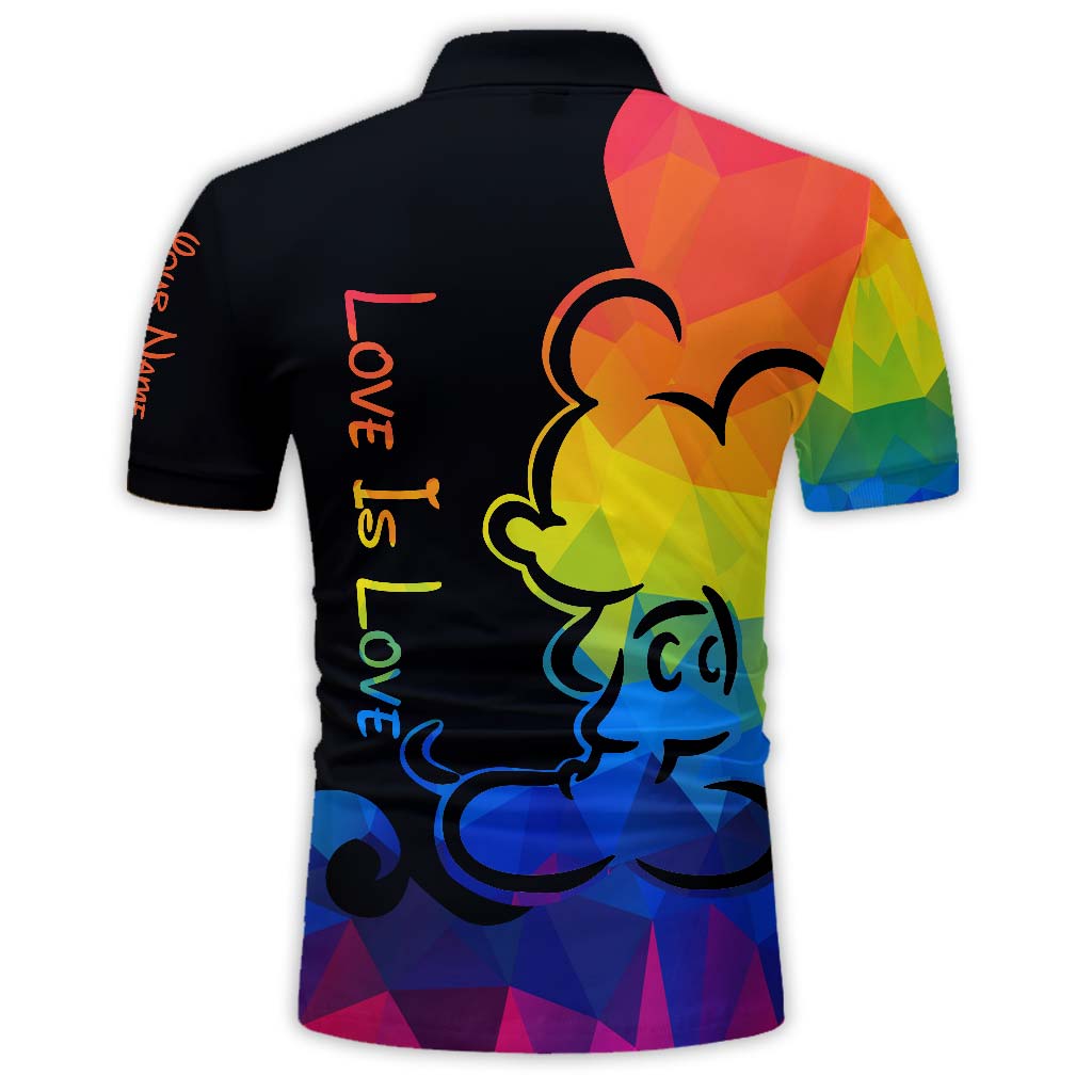 Personalized LGBT Support Polo Shirt Custom Name Gift Polo Shirt GradoCreations