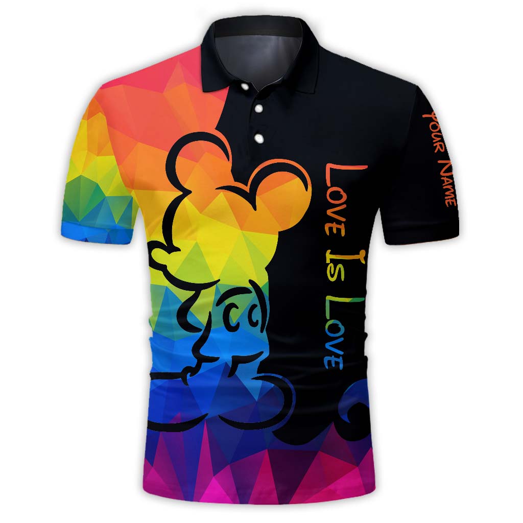 Personalized LGBT Support Polo Shirt Custom Name Gift Polo Shirt GradoCreations