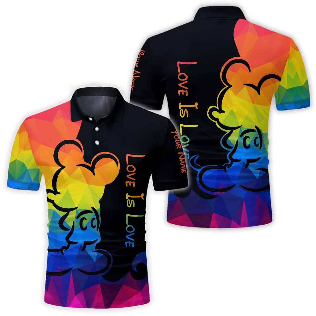 Personalized LGBT Support Polo Shirt Custom Name Gift Polo Shirt GradoCreations