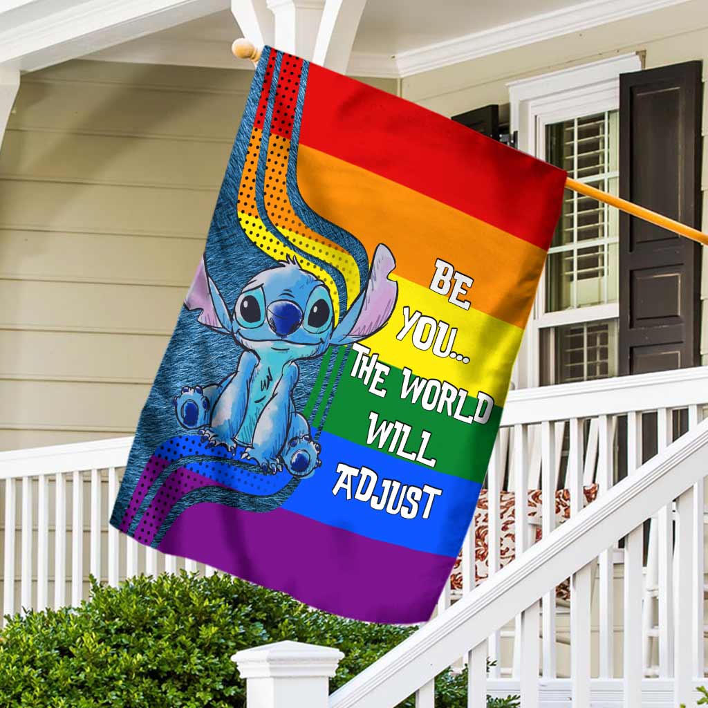 Personalized LGBT Support House Flag with Custom Message for Garden House Flag GradoCreations