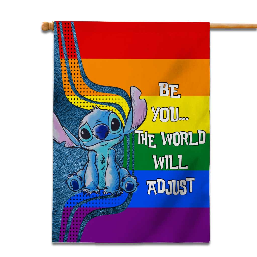Personalized LGBT Support House Flag with Custom Message for Garden House Flag GradoCreations