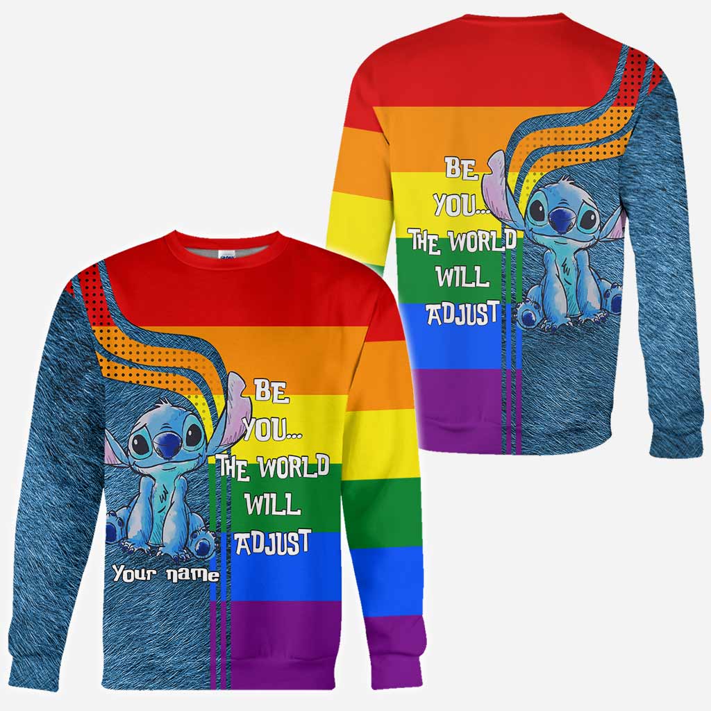 Personalized Rainbow LGBT Support All Over T-Shirt for Pride All Over Shirt GradoCreations