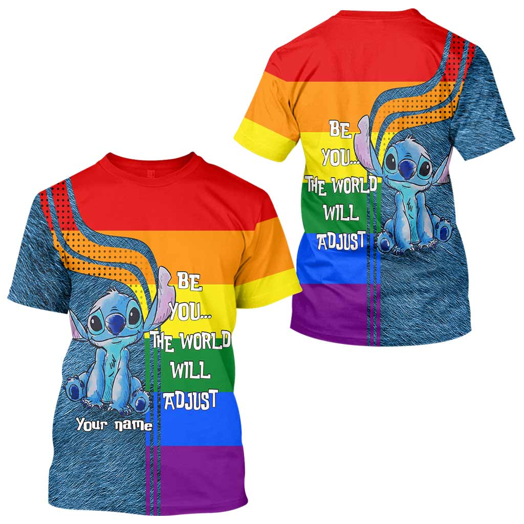 Personalized Rainbow LGBT Support All Over T-Shirt for Pride All Over Shirt GradoCreations