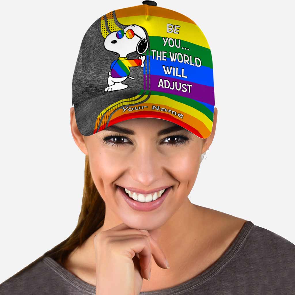 Personalized Rainbow Classic Cap Custom Name LGBT Support Gift Classic Cap GradoCreations
