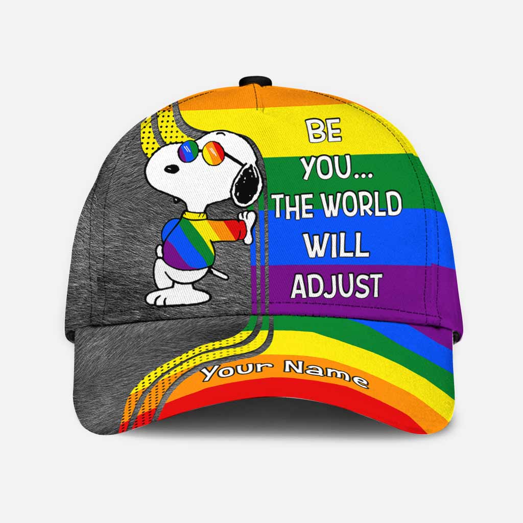 Personalized Rainbow Classic Cap Custom Name LGBT Support Gift Classic Cap GradoCreations