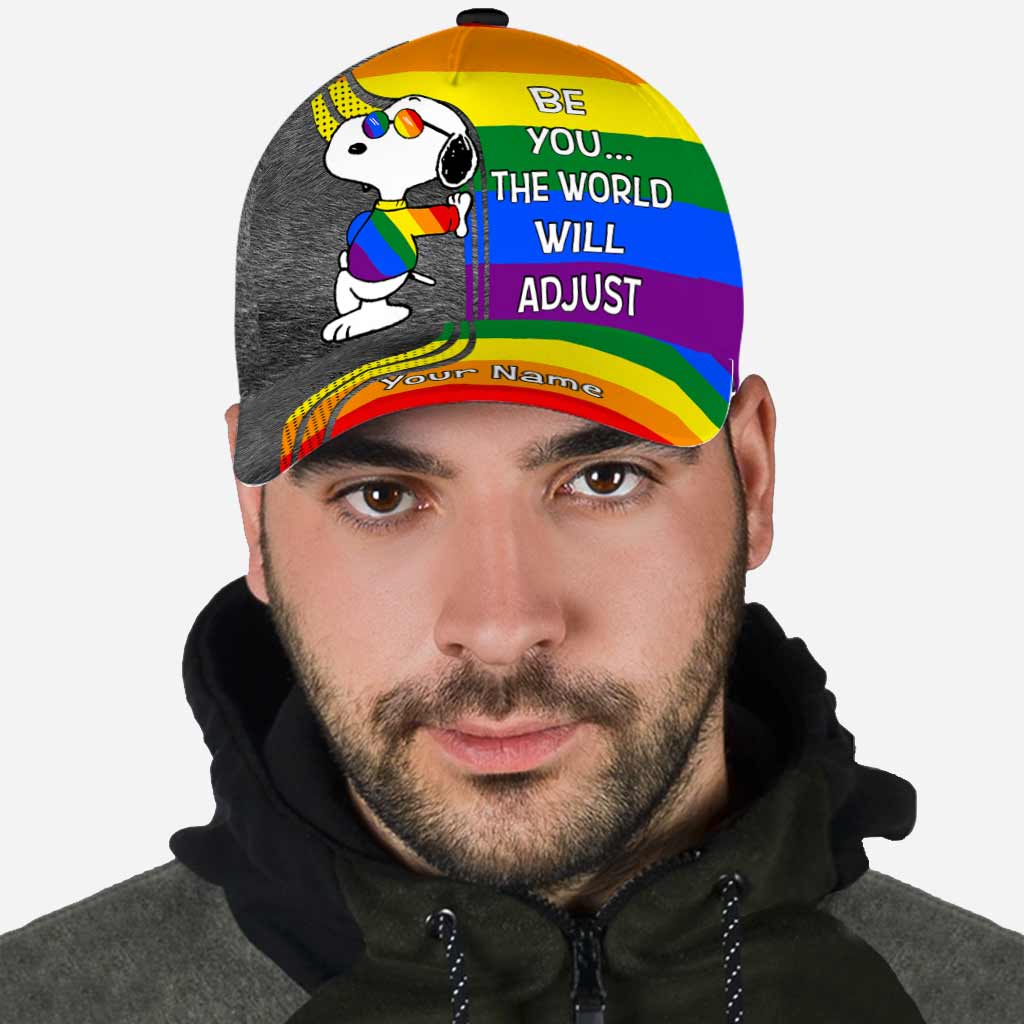 Personalized Rainbow Classic Cap Custom Name LGBT Support Gift Classic Cap GradoCreations
