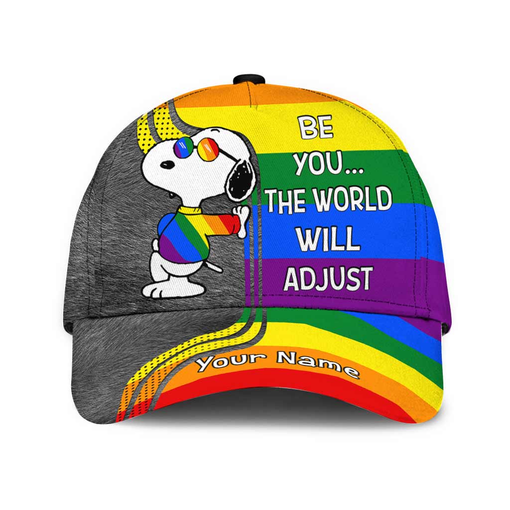 Personalized Rainbow Classic Cap Custom Name LGBT Support Gift Classic Cap GradoCreations