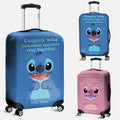 Personalized Luggage Cover for Couples with Leather Print Luggage Cover GradoCreations