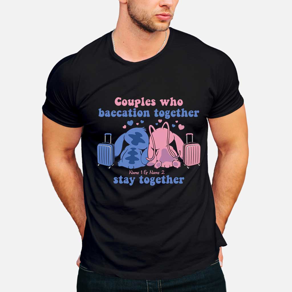 Personalized Baecation Couple T-Shirt and Hoodie Custom Names Gift T-shirt & Hoodie GradoCreations