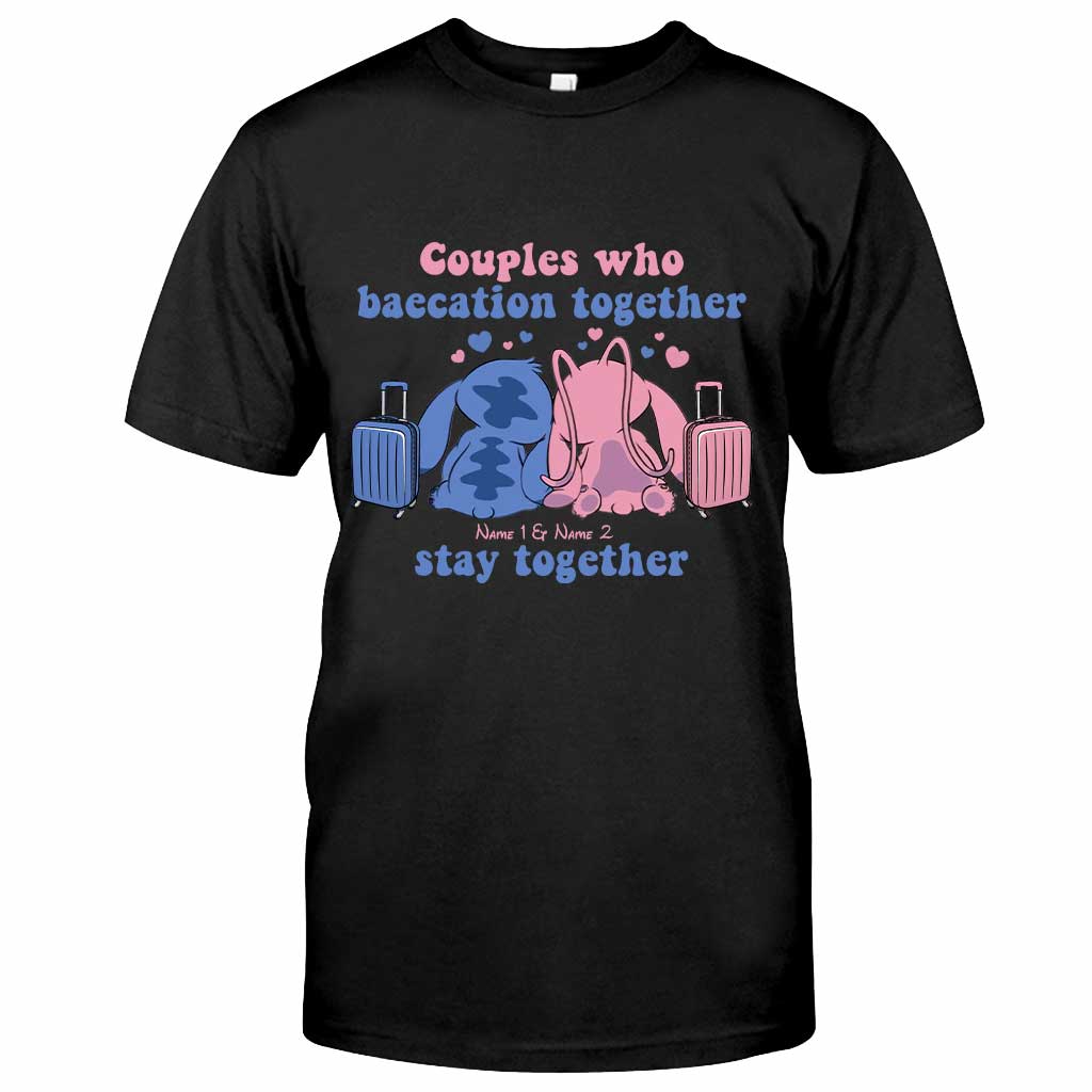 Personalized Baecation Couple T-Shirt and Hoodie Custom Names Gift T-shirt & Hoodie GradoCreations